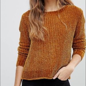 JDY Cropped Chenille Knitted Sweater